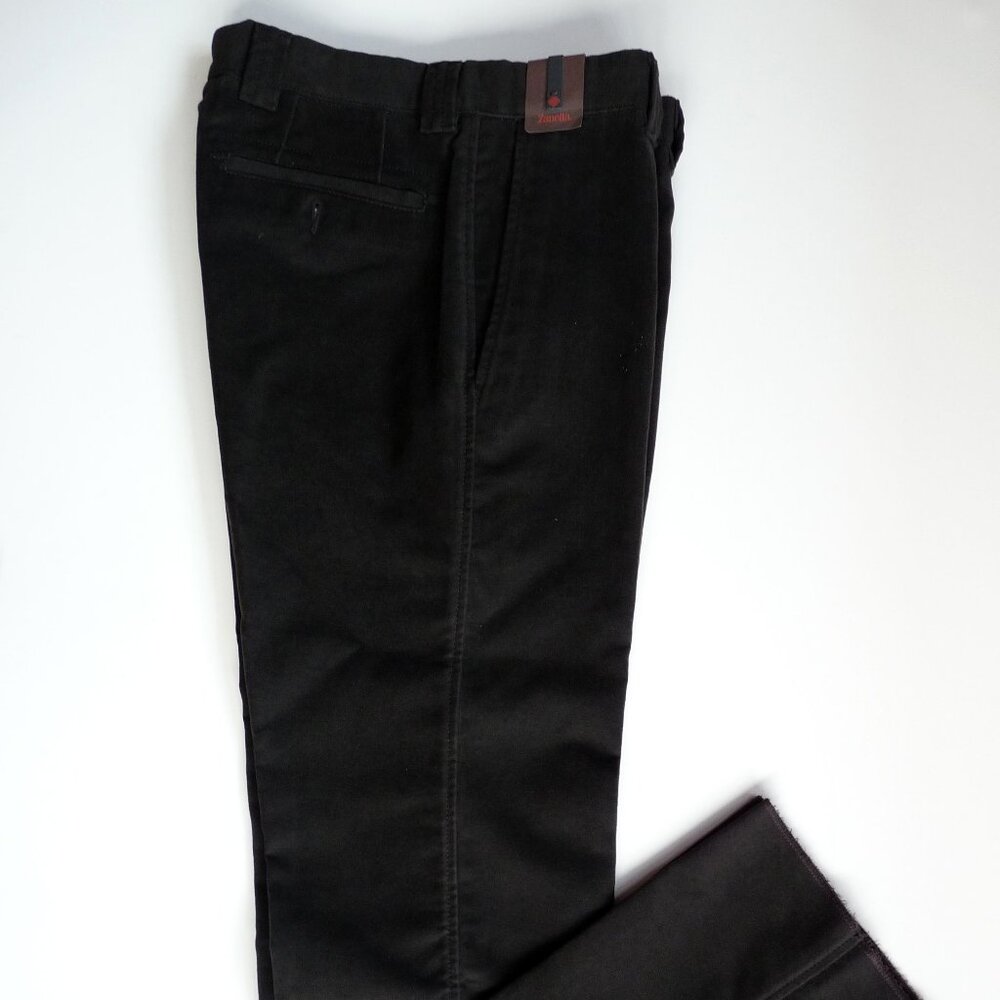 Zanella Dark Brown Cotton Men's Pants